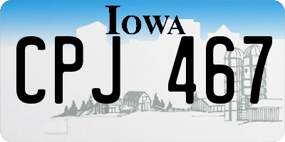 IA license plate CPJ467