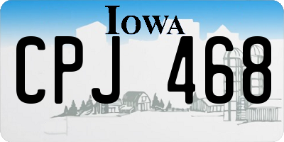 IA license plate CPJ468