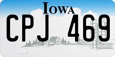 IA license plate CPJ469