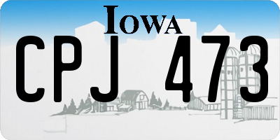 IA license plate CPJ473