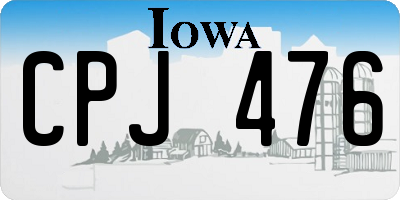 IA license plate CPJ476