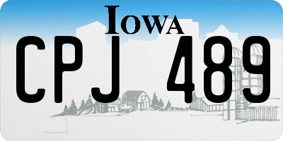 IA license plate CPJ489