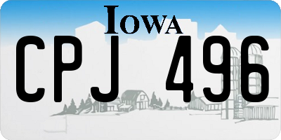 IA license plate CPJ496