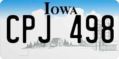IA license plate CPJ498