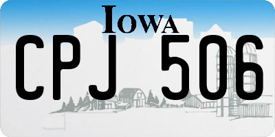IA license plate CPJ506