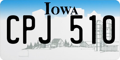 IA license plate CPJ510