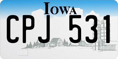 IA license plate CPJ531