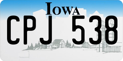 IA license plate CPJ538