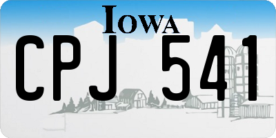 IA license plate CPJ541