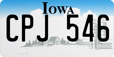 IA license plate CPJ546