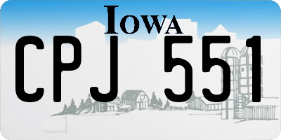 IA license plate CPJ551
