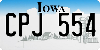 IA license plate CPJ554