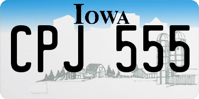 IA license plate CPJ555