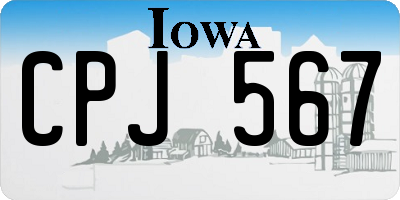 IA license plate CPJ567