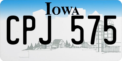 IA license plate CPJ575