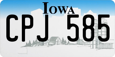 IA license plate CPJ585