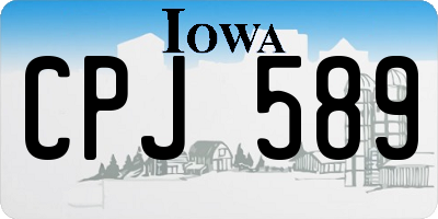 IA license plate CPJ589