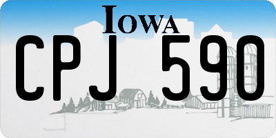 IA license plate CPJ590