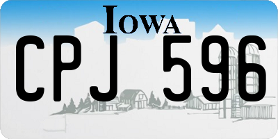 IA license plate CPJ596