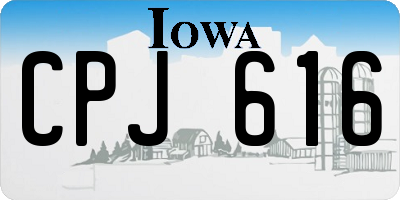 IA license plate CPJ616