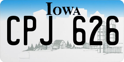 IA license plate CPJ626