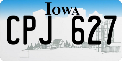 IA license plate CPJ627