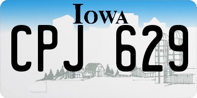 IA license plate CPJ629