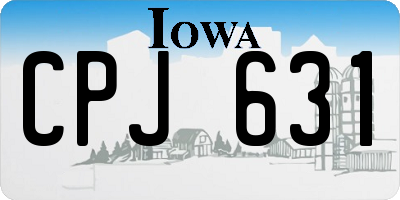 IA license plate CPJ631