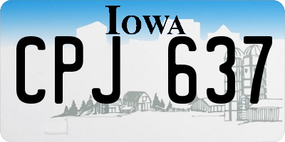 IA license plate CPJ637