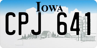 IA license plate CPJ641