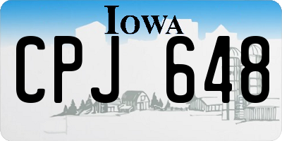 IA license plate CPJ648