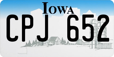 IA license plate CPJ652