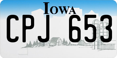 IA license plate CPJ653