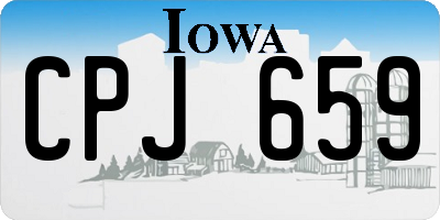 IA license plate CPJ659