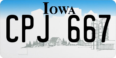 IA license plate CPJ667