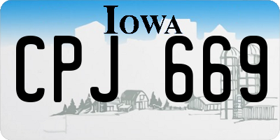 IA license plate CPJ669