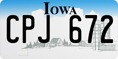 IA license plate CPJ672