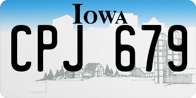 IA license plate CPJ679