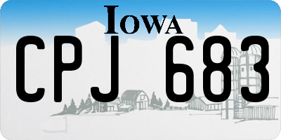 IA license plate CPJ683