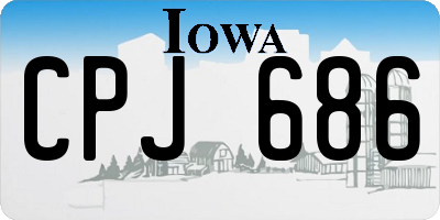 IA license plate CPJ686