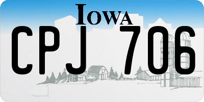 IA license plate CPJ706