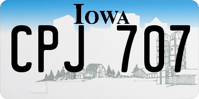 IA license plate CPJ707
