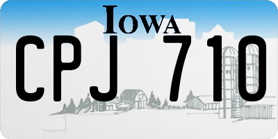 IA license plate CPJ710