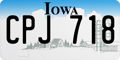 IA license plate CPJ718
