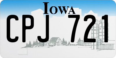 IA license plate CPJ721