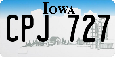 IA license plate CPJ727