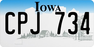 IA license plate CPJ734