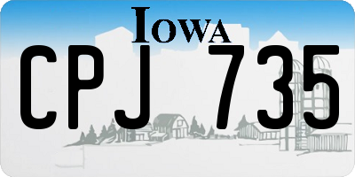 IA license plate CPJ735
