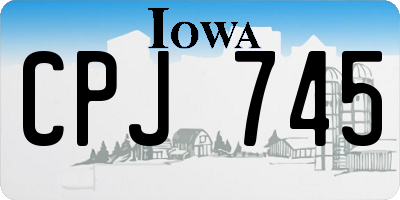 IA license plate CPJ745