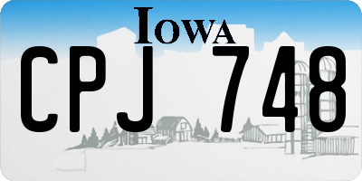 IA license plate CPJ748